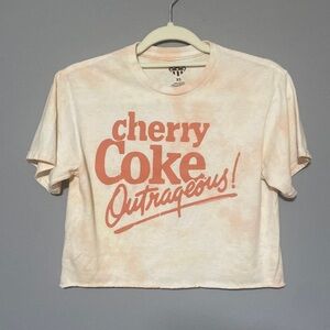 Cherry coke crop top